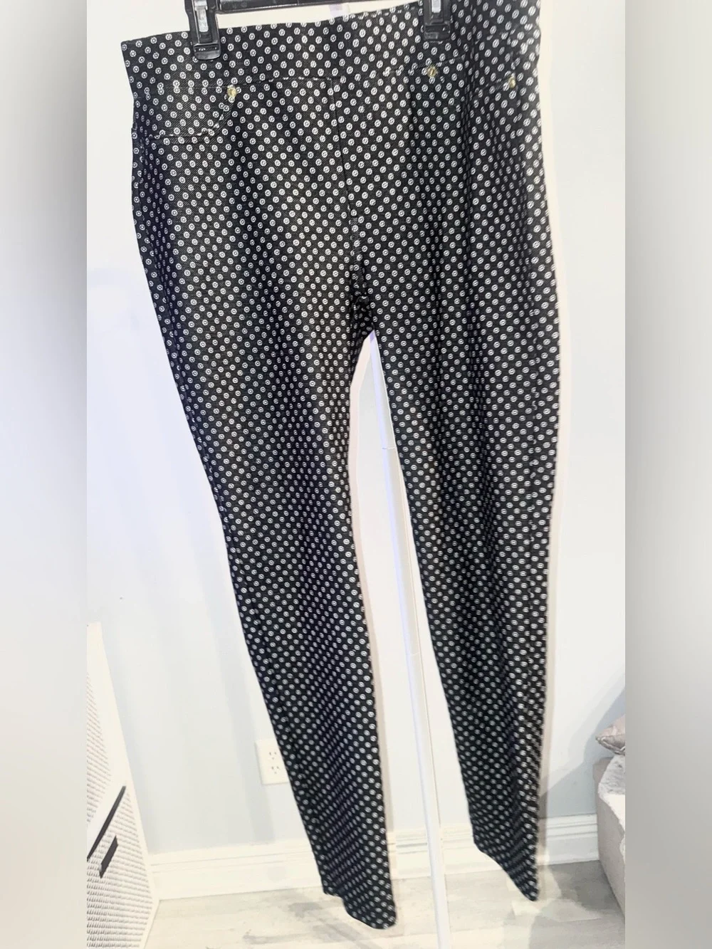 New Michael Kors Black and White Dress Pull On Pants